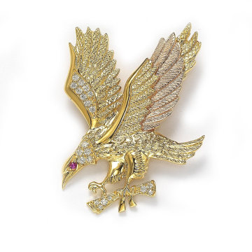 New Arrival 925silver Gold Plating Fashion Jewelry American Eagle Pendant